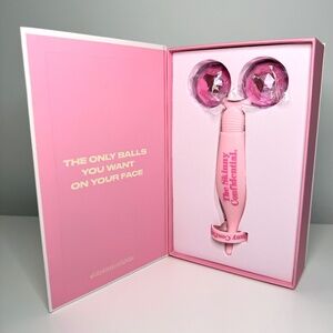 NIB The Skinny Confidential Pink Balls Face Massager Face Roller Tool
